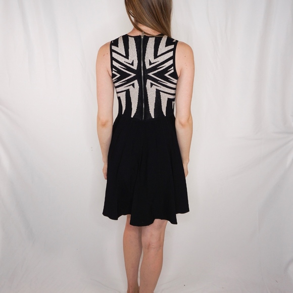 Zac Posen Knit Sparkle Fit Flare Mini Dress S 0768 - Picture 5 of 7